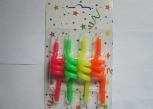 Quality Spring Shaped Twisted Birthday Candles For Cake Decoration Odorless wholesale