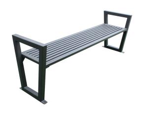 Quality Waterproof Metal Park Benches , Anti Rust Mild Steel Bench With Armrests wholesale