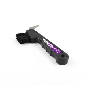 Quality 15cm Bling Horse Grooming Products Hoof Pick With Brush Optional Color wholesale