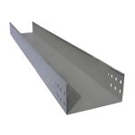 Silver Fully Enclosed Cable Tray / Steel Metal Cable Trough Medium Duty