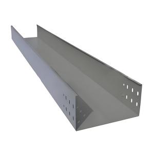 Quality Silver Fully Enclosed Cable Tray / Steel Metal Cable Trough Medium Duty wholesale