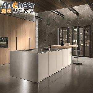 Quality Modern Particleboard Inox Storage Industrial Stainless Steel Kitchen Cabinet with Door wholesale