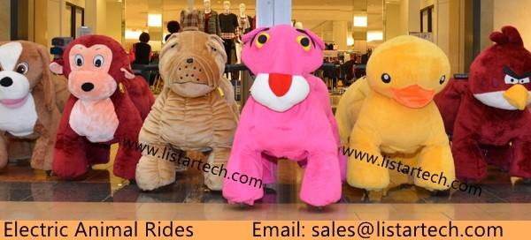 Plush Animals Motorized Electric Animal Battery Toy Plush Toy Rides On Animals