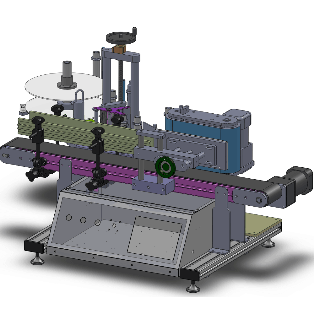 220v Desktop Plastic Round Labeling Machine Automatic Electric Driven