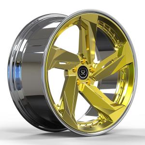 Quality Gold Brush 2-PC Forged Aluminum Rims 5x112 Staggered 20 21 inches For Mercedes Benz E63 wholesale
