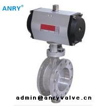 Pneumatic Actuator Differential Pressure SS304 SS316 Tri Eccentric Butterfly
