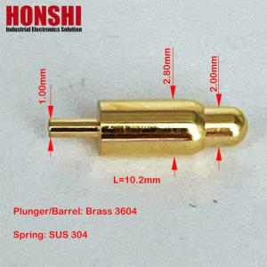 Quality Dia 2.8mm Male Pogo Pin Connector Length 10.2mm Dip Type Spring Loaded Pogo Pins wholesale