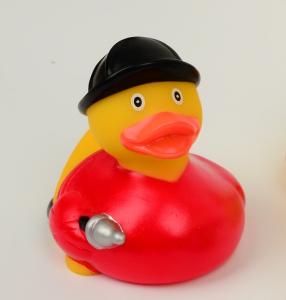 Quality Firefighter Fireman Mini Rubber Ducks / Promotional Personalised Rubber Bath Ducks wholesale