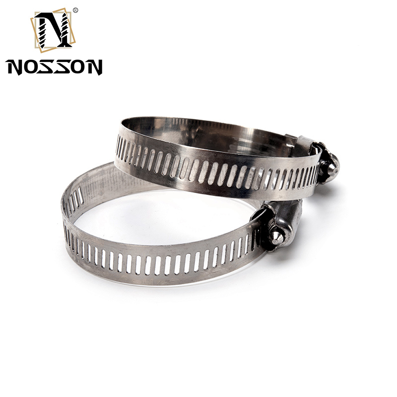 Highly Recommended Heavy Duty German Type Hose Clamp for Automotive Stainless Steel 9mm Bandwidth W2 W4 Worm Gear Clips