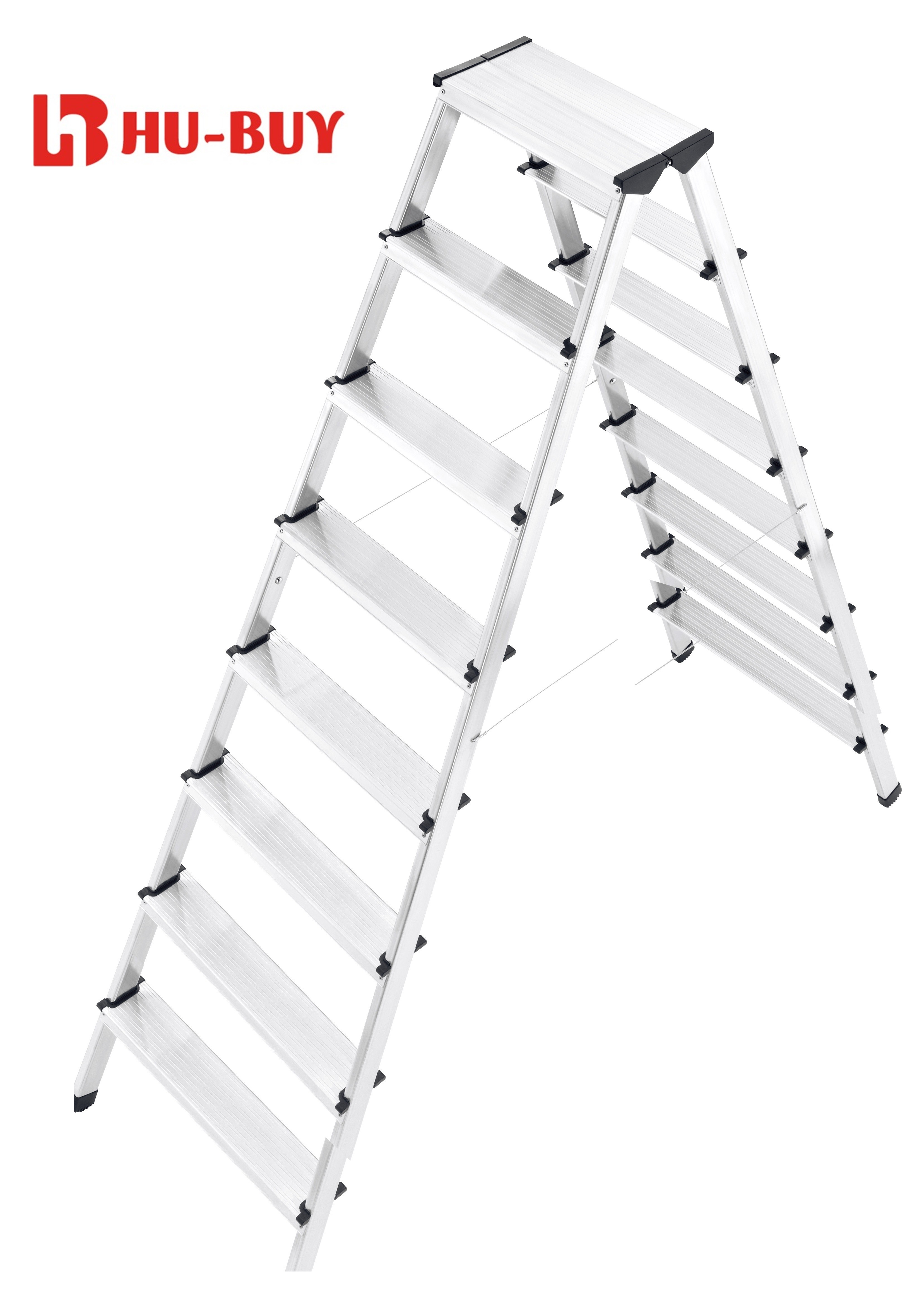 Convenient Aluminum Folding Step Stool 2x8 Safety Stable Performance