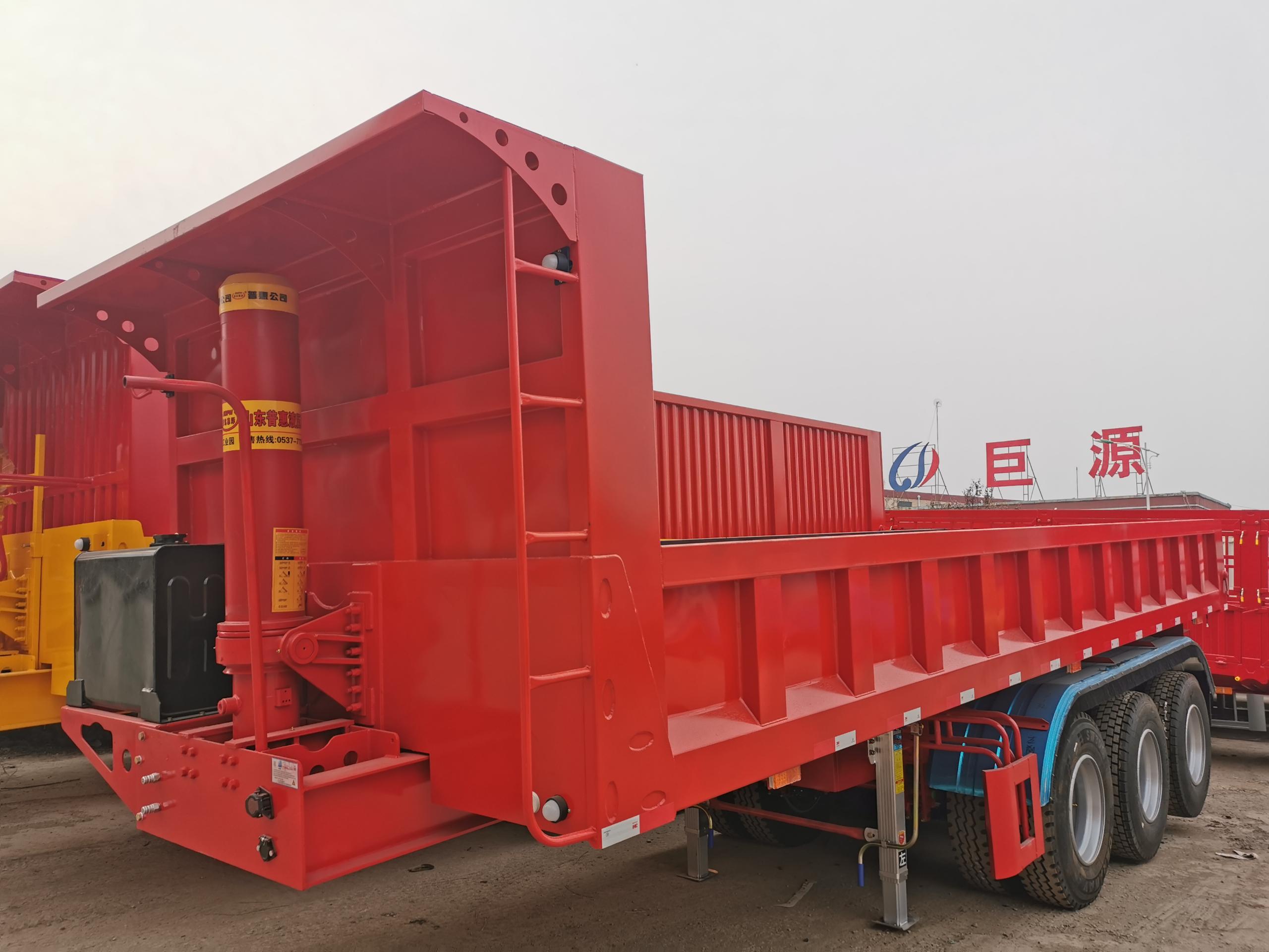 Truck Trailer 40 Cubic Meter Dump Tipper Semi Trailer with JOST or Yahua Landing Gear