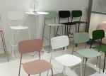 Pink Commercial Stainless Steel Bar Stools With Backs Ergonomic Design