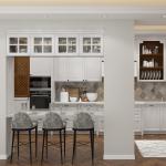 Readymade Kitchen Sink Cupboard Cabinets Frameless Brushed Nickel Hardware