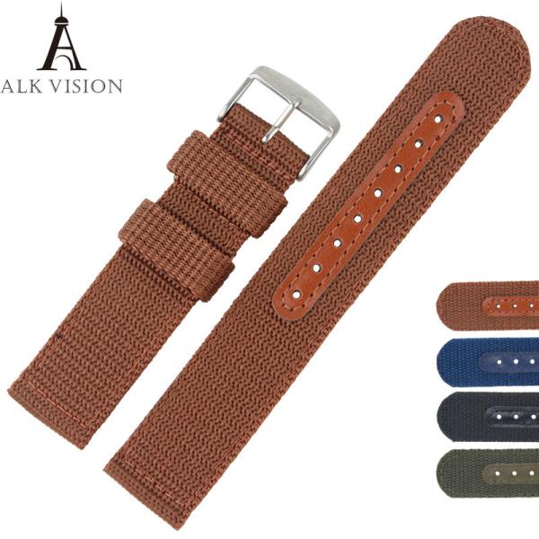 Canvas nylon band for watch watchband sports strap belt for women men watches