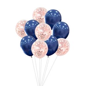 Quality 10pcs Latex Balloons Mixed 12inch Confetti Chrome Gold Navy Balloons Bachelorette Party Birthday Baby Shower Balloon wholesale