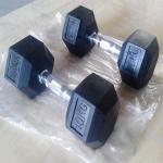 Tough Durable Rubber Coated Hex Dumbbells With Comfortable Handles