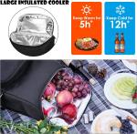 Picnic Backpack for 4 Person with Large Insulated Cooler Bag, Picnic Basket Set