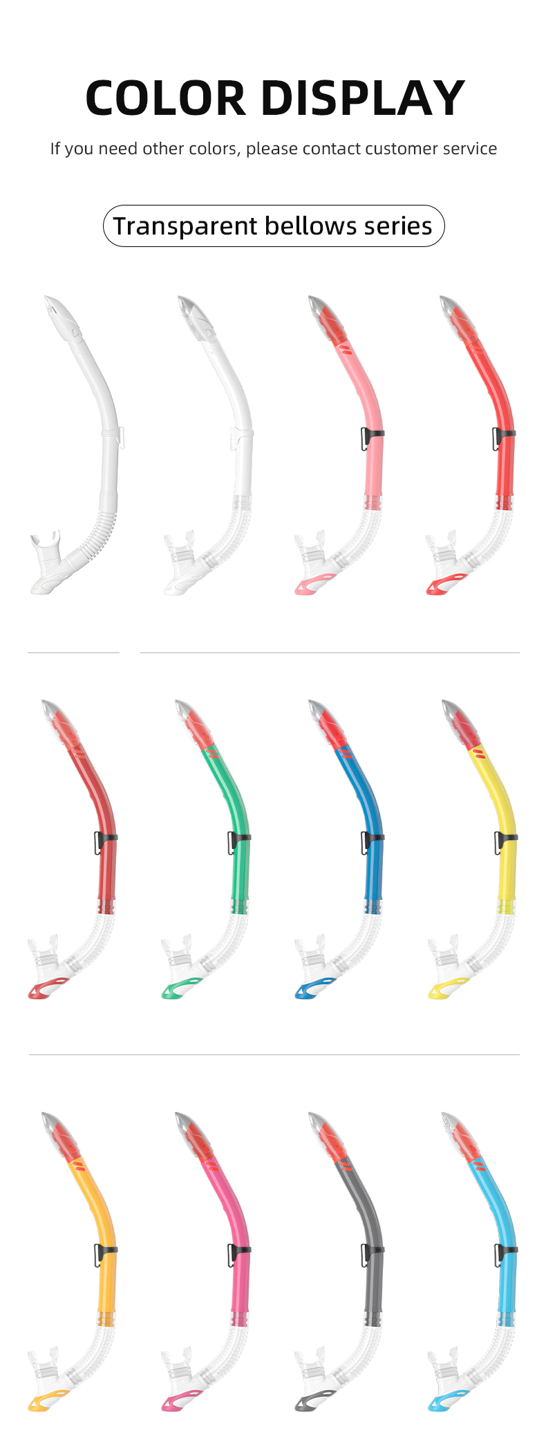 Semi Submarine Swim Training Snorkel Set For Adult Diving Spearfishing PVC Silicone