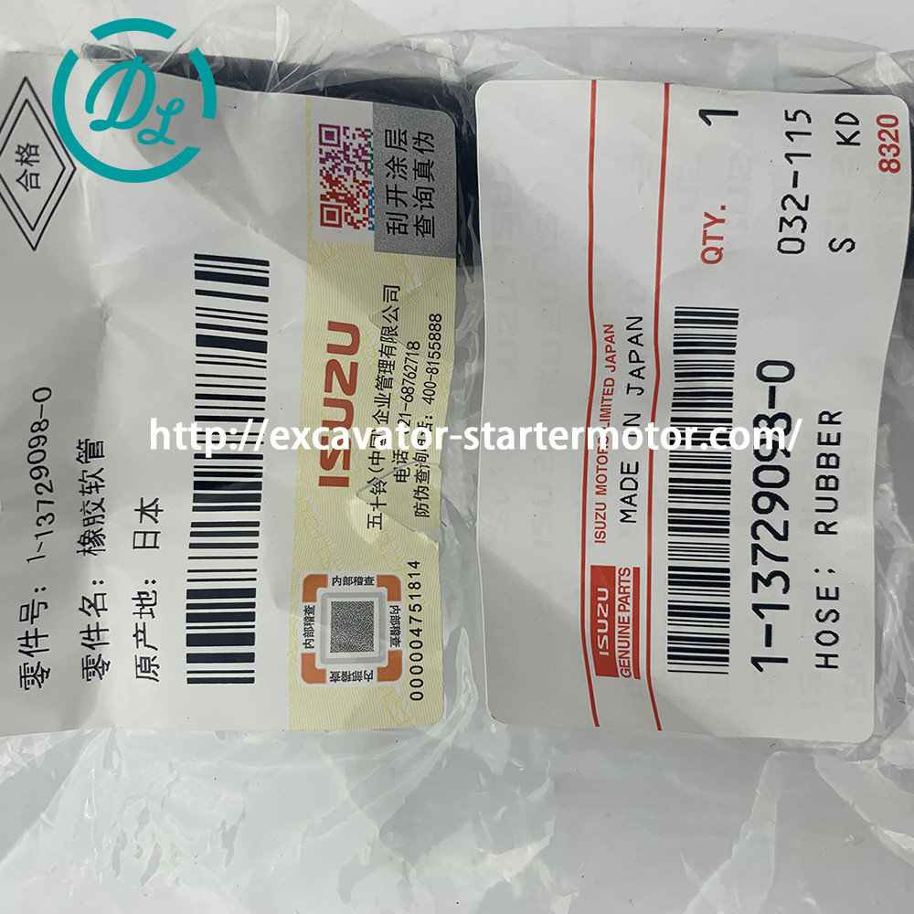 1-13729098-0 Engine Parts Rubber Hose 1137290980 Engine 6WG1 ZX470-3