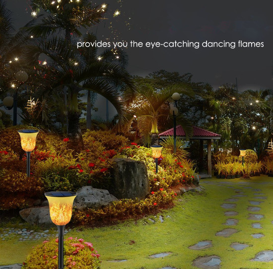 96 Leds Outdoor LED Garden Lights Flame Appearance For Decoration Rainproof
