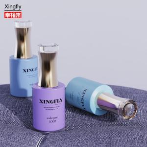 Quality Custom Printed 15ml Unique Gel Nail Polish Oil Glass Bottle With Cap Brush wholesale