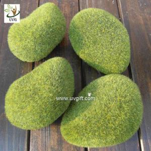 Quality UVG preserved artificial moss stones décor rock for garden grass ornaments to planning a wedding GRS040 wholesale