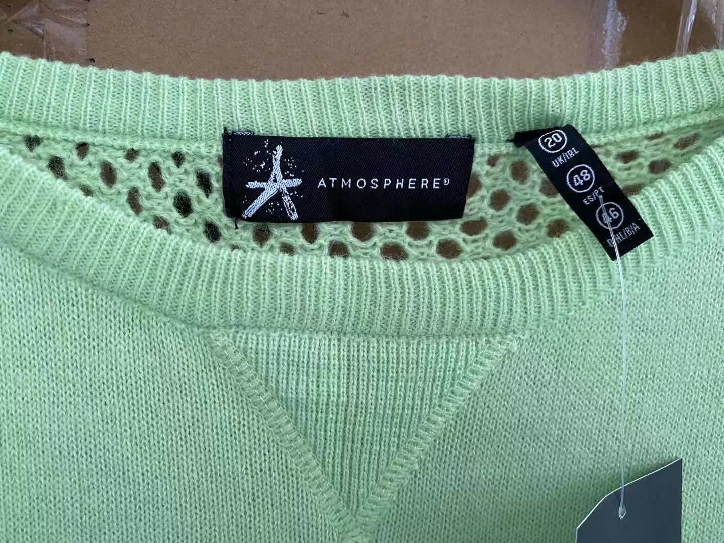 82% Cotton 18% Polyamide Ladies Pullover Sweater Loose Knitted