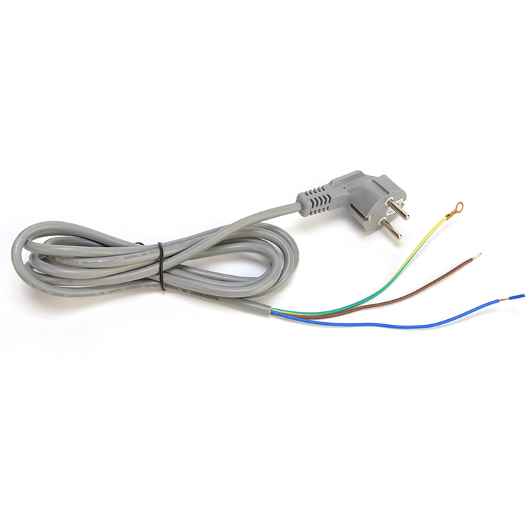 16A Plug VDE H05vv-f 3g1.0mm2 Wire Stripped with Open Ended Customized AC Computer Power Euro Cord Best Welcome Fashion