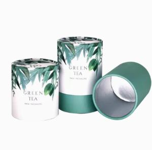 Quality Paper Tube Cardboard Tea Boxes Biodegradable Cylinder Tea Packaging wholesale
