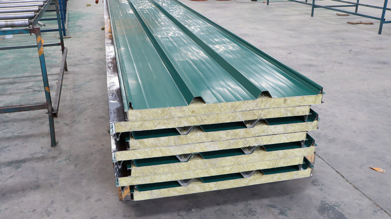 75mm Building Materials Fireproof Rock Wool Sandwich Panel