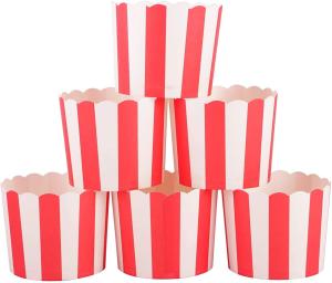 Quality Non Stick Red Strip Ice Cream Paper Muffin Cups wholesale