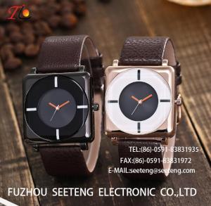Quality QUARTZ WATCH PU STRAP AND CASEMEN WATCHES THE SQUARE CASE wholesale