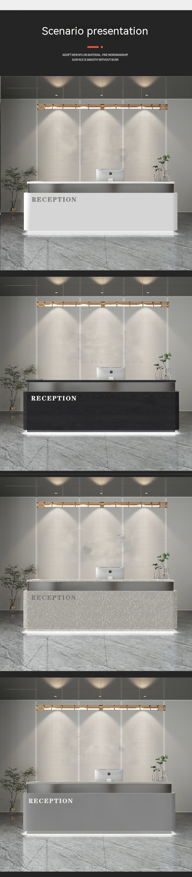 Simplicity Stylistic Stainless Steel Cashier Desk for Beauty Salon Clothing Store 10