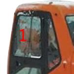DX220LC-7 DX225LC-9 DOOSAN Glass Left Slant Side Position NO.1 Tempered