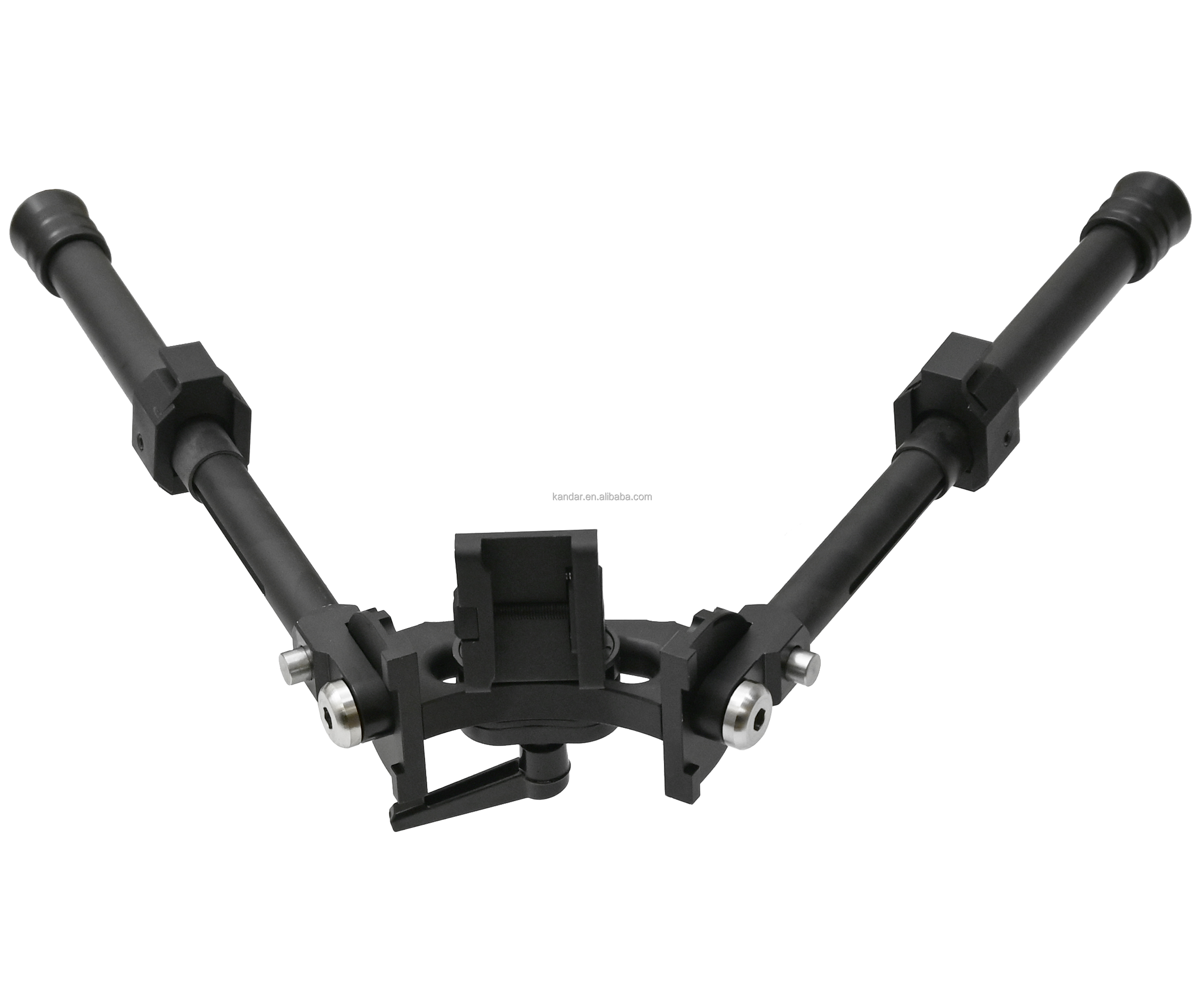 Adjustable Retractable Bipod for 22mm Hunting Scope Center Height 18-25cm Aluminium