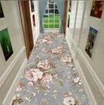 Plants And Flowers Commercial Floor Mat Entrance Corridor Stairway Hotel Mat
