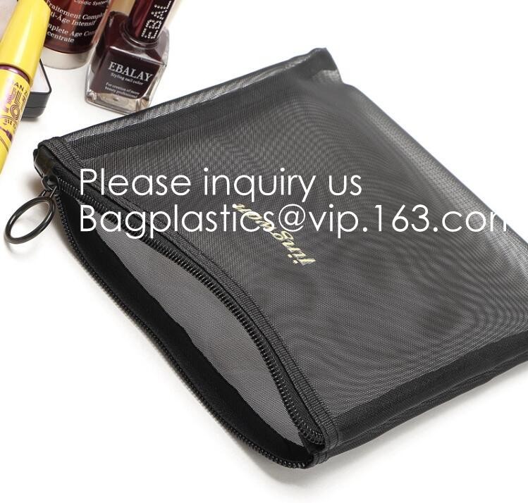 Nylon Mesh Net Cosmetic Bag, Mesh Make Up Bag,Eco -friendly material cosmetic mesh bag ,PVC mesh bag for sales in USA