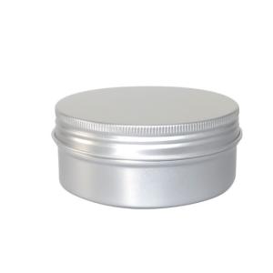 Quality 150g 83*35 Round Threaded Aluminum Box Cosmetic Cream Box Snack Tea Sealed Packaging Metal Box wholesale