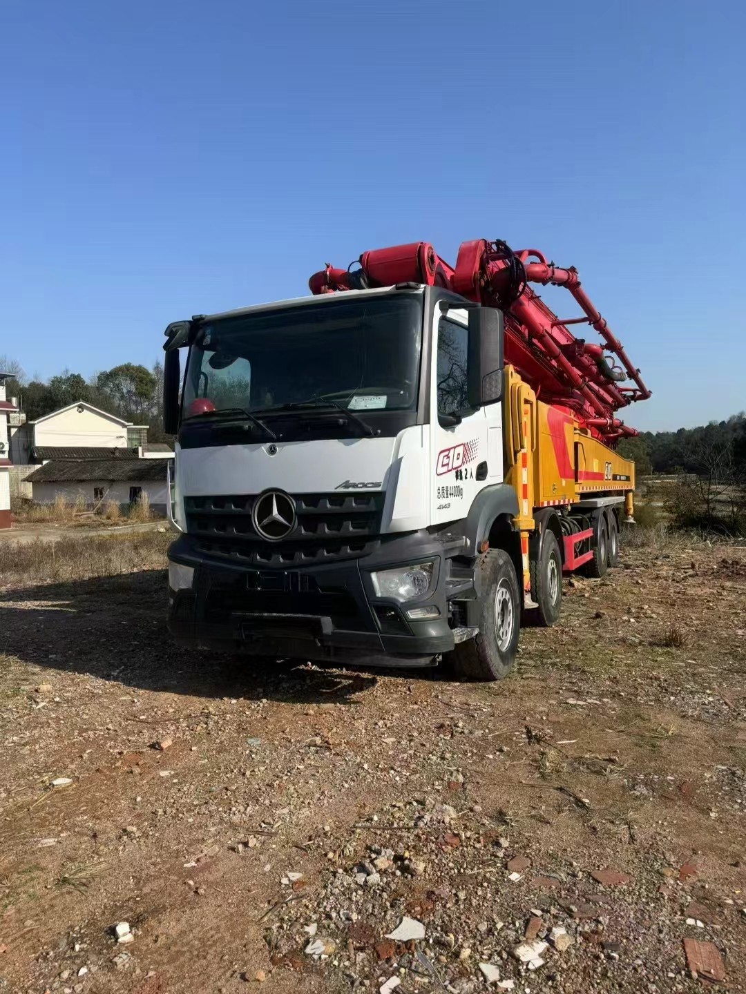 2021 Sany Heavy Industry Concrete Pump Truck 65m Installed Mercedes Chassis Price