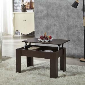 Quality square Dark Brown 15KG Solid Wood Coffee Tables wholesale