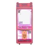 Pink Gift Toy Crane Machine With Metal / Tempering Glass Material