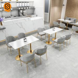 Quality Marble Stone Tabletop Modern Restaurant Table Rectangle Shaped wholesale