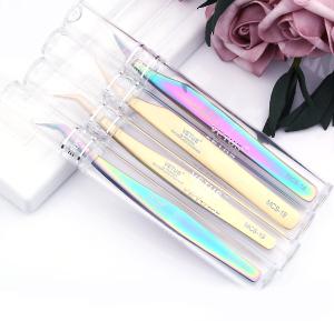 Quality Anti Acid SS Eyelash Applicator Tweezers Lash Extensions Tools wholesale