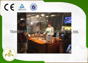 Quality Food Plaza / Buffet Car Mobile Teppanyaki Grill Table Electric Hibachi Cooktop wholesale