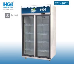 Quality HGI Double Door Upright Showcase Cooler 958 Liter 220V wholesale