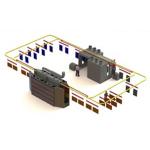 1.2mm Steel Automated Powder Coating Line High Speed Industrial Powder Coating