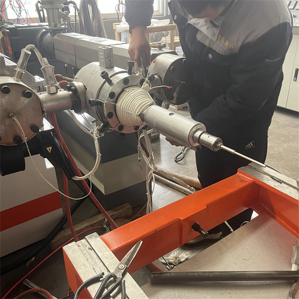 PVC Corrugated Pipe Extrusion Line Double Wall For Drainage Pipe