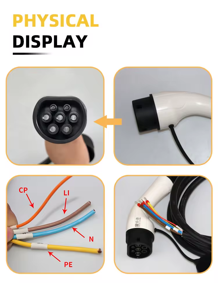 Type2 16A EV Charging 5m Connect Line 3.5kW EV Single Gun for 220V AC Input Voltage