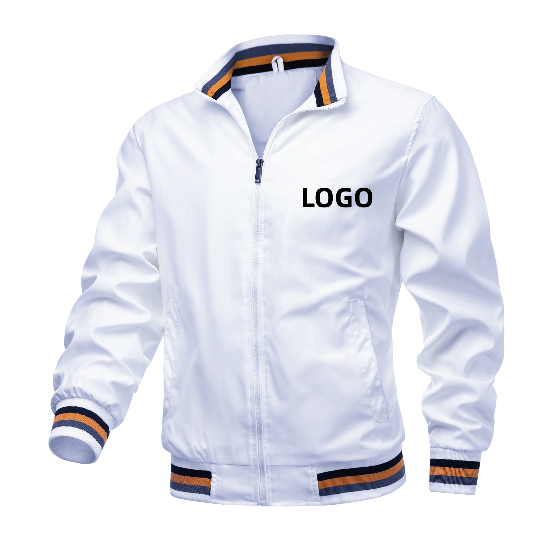 Custom Plus Size Fashion Men's Jackets Casual Waterproof Blank Golf Lightweight Windbreaker Bomber Jacket For Men