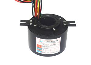 Quality 38.1mm Through Hole Slip Ring 4 Circuits 30A Aluminum Alloy Housing For Industry wholesale